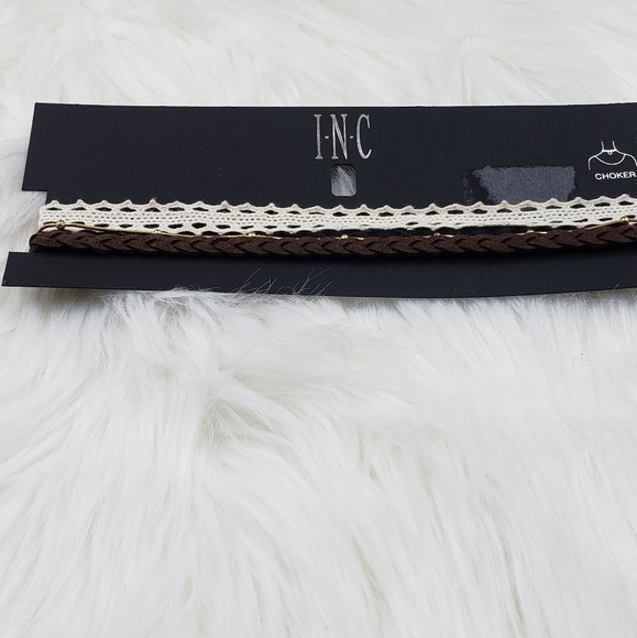 🆕️INC Brown, Cream and Gold Tone Choker - Picture 1 of 4